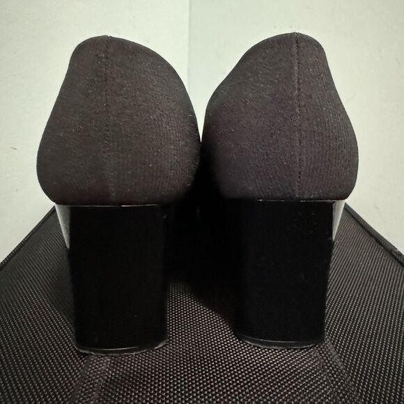 Dreamer Black Square Toe Block Heels – Retro Pumps – Women’s Size 8N - Picture 4 of 6